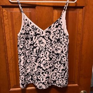 Floral Blue and White Women's Top